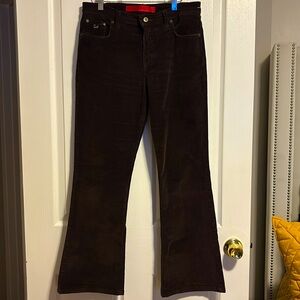 EUC Vintage Gloria Vanderbilt stretch flare corduroys. Deep Wine color